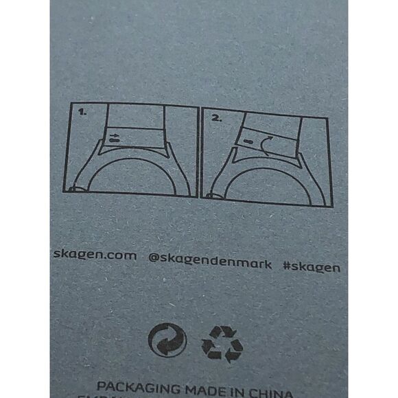 Skagen Watch Band Replacement 2 Piece Leather SKB2056 In Packaging White PY30 - Picture 6 of 6